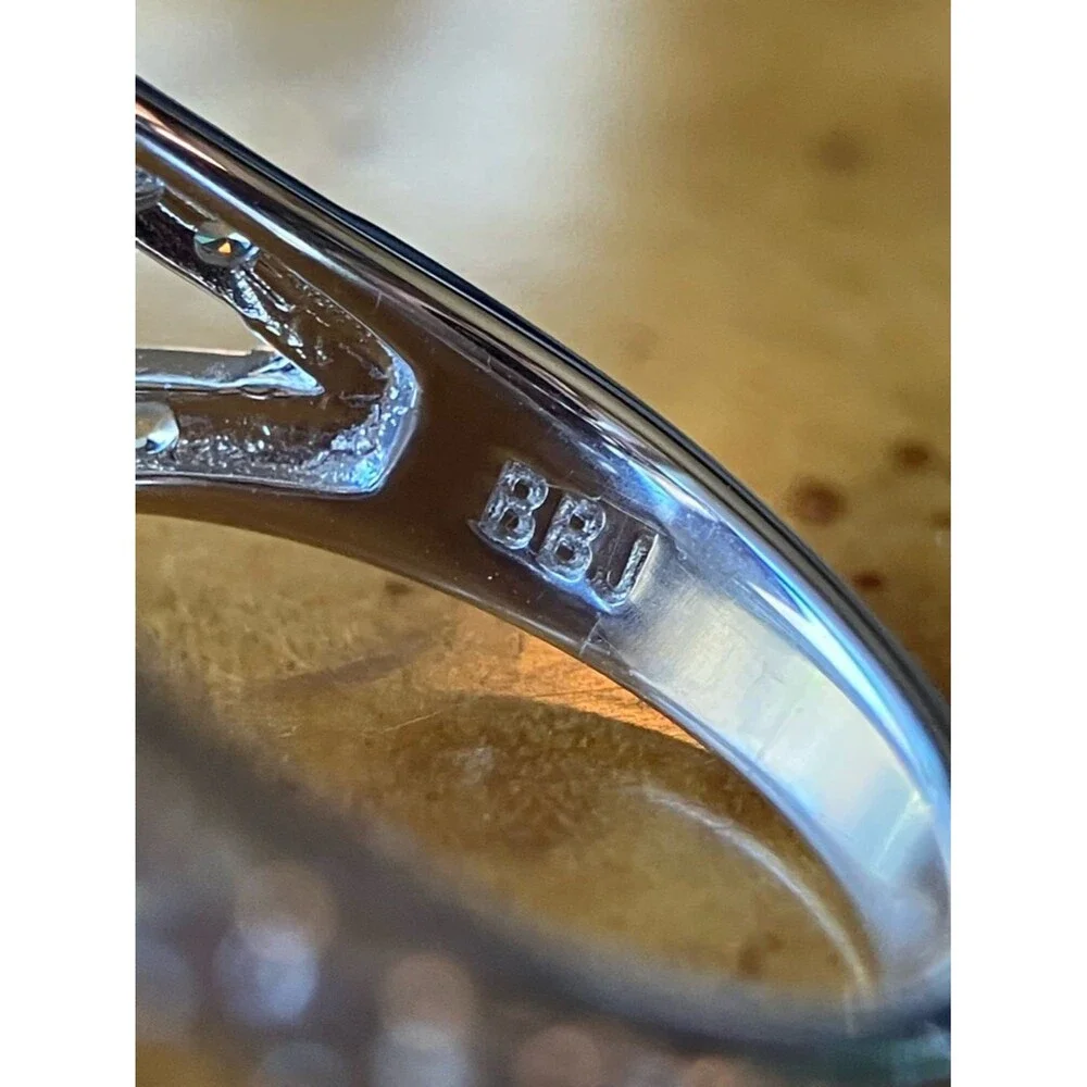 Natural Brazilian White Quartz Sterling Silver Cocktail Ring Size 6